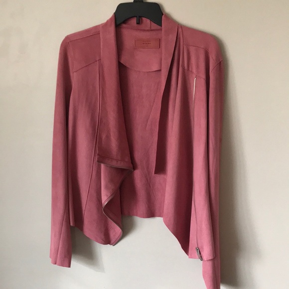 Blank NYC Jackets & Blazers - Blank NYC faux suede zip jacket blazer pink large